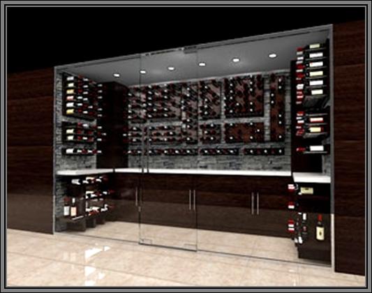 Modern Wine Cellar Chicago Peg Wine Rack System for Modern Chicago Wine Cellars