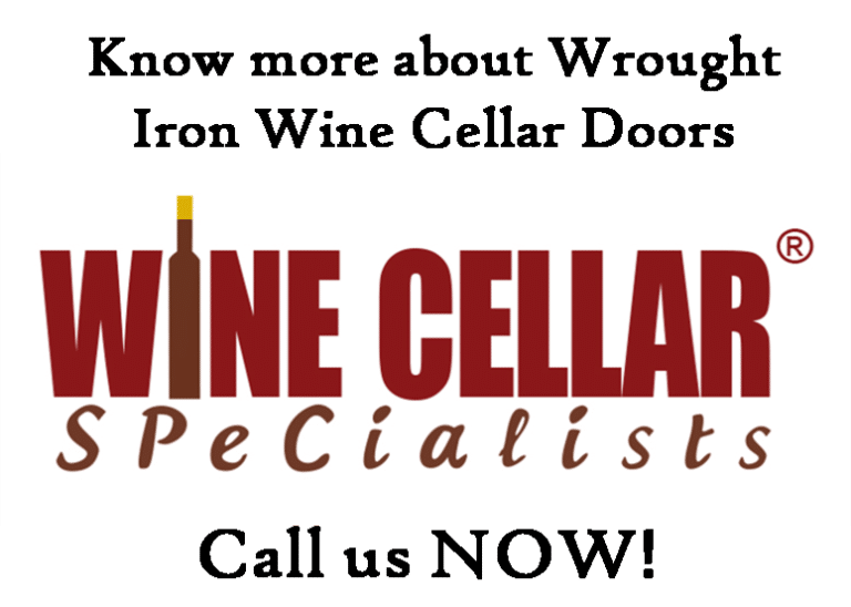 Hand Quality Wrought Iron Wine Cellar Doors for Wine Cellars