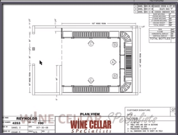 Overhead View - Wine Cellar Design