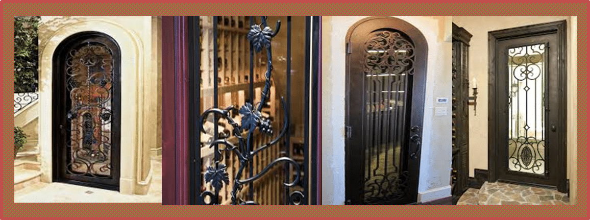 Wrought Iron Wine Cellar Doors by Wine Cellar SPecialists