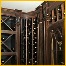 Curved Corner Wine Storage Racks