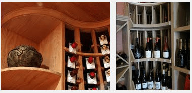 Curved Corner Wine Rack Display