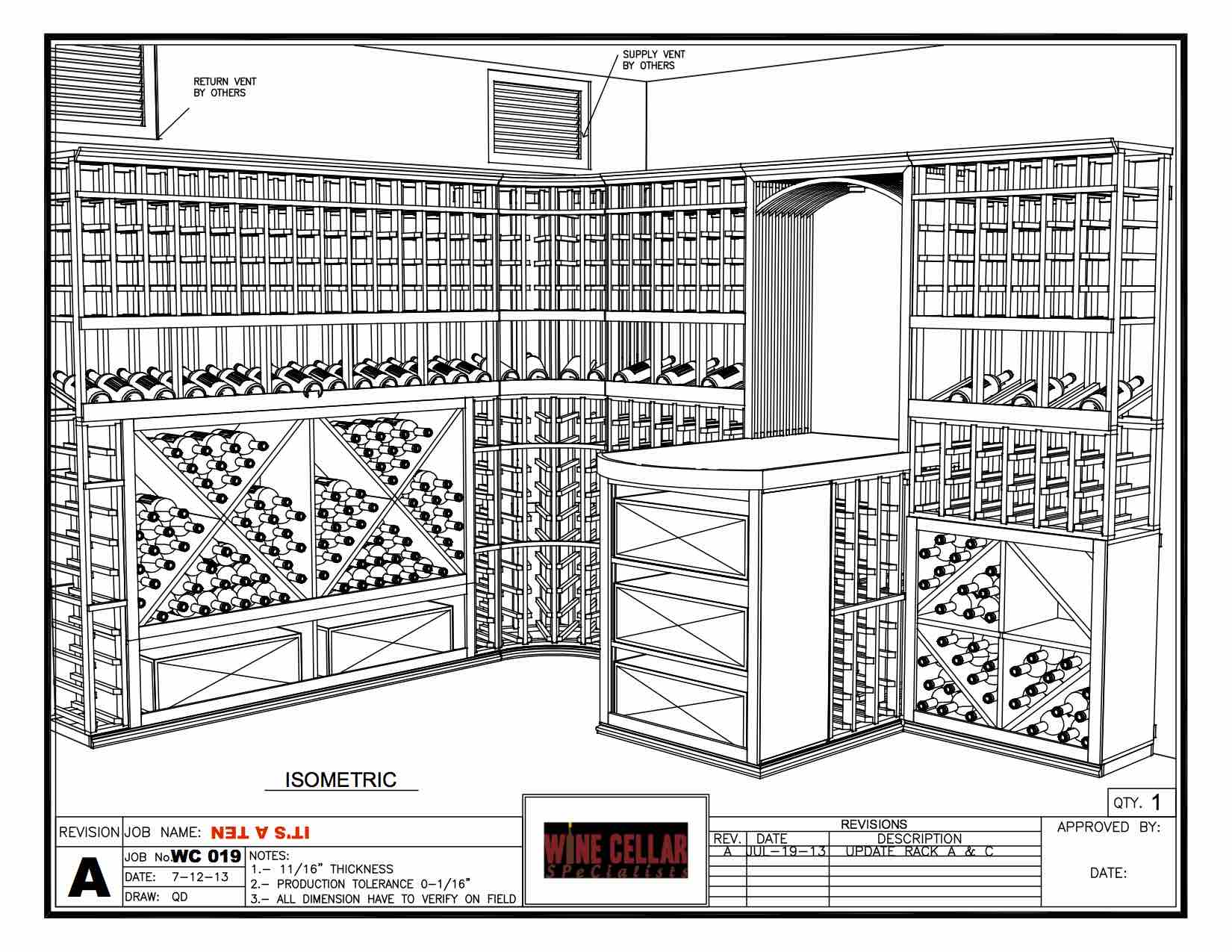 Chicago Basement Wine Cellar Design by Chicago Wine Cellar Builder
