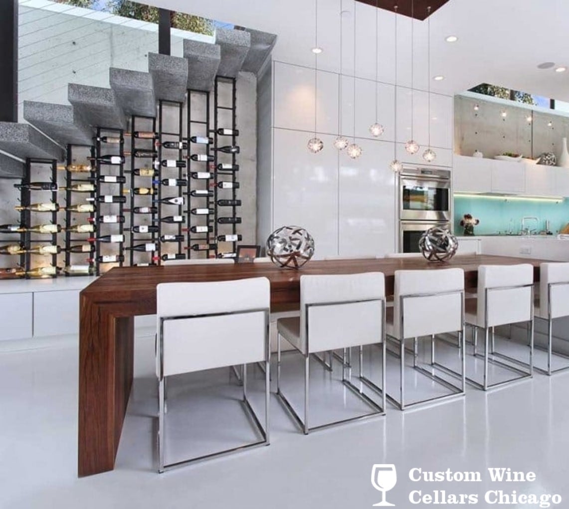 Modern Metal Wine Racks by Chicago Builders